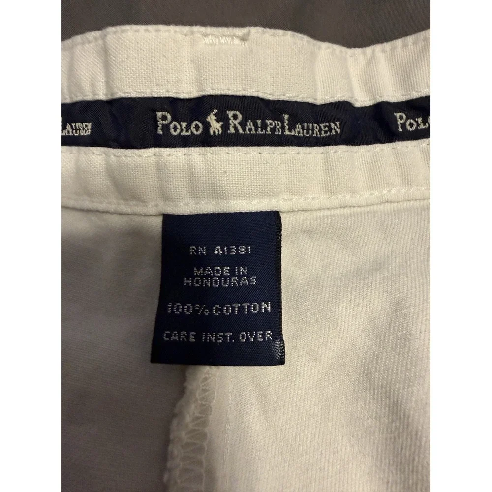 Polo Ralph Lauren Andrew Shorts Mens 34 Pleated Ivory Preppy Old Money